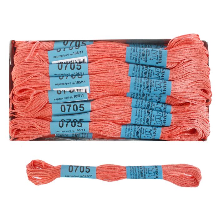 Мулине, №0705, 8±1м, цвет грязно-розовый