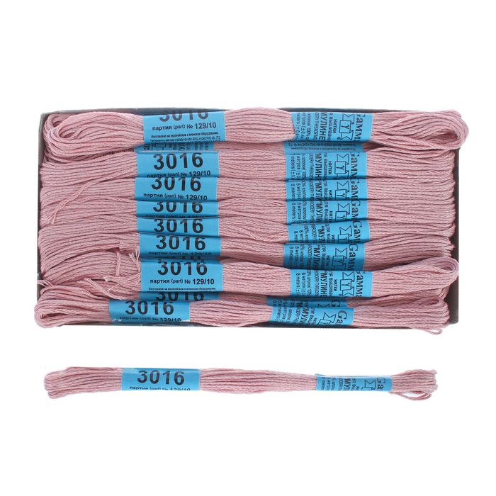 Мулине, №3016, 8±1м, цвет розово-сиреневый