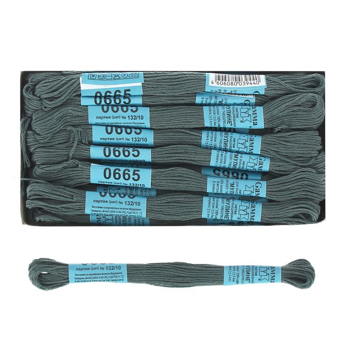 Мулине, №0665, 8±1м, цвет тёмно-серый