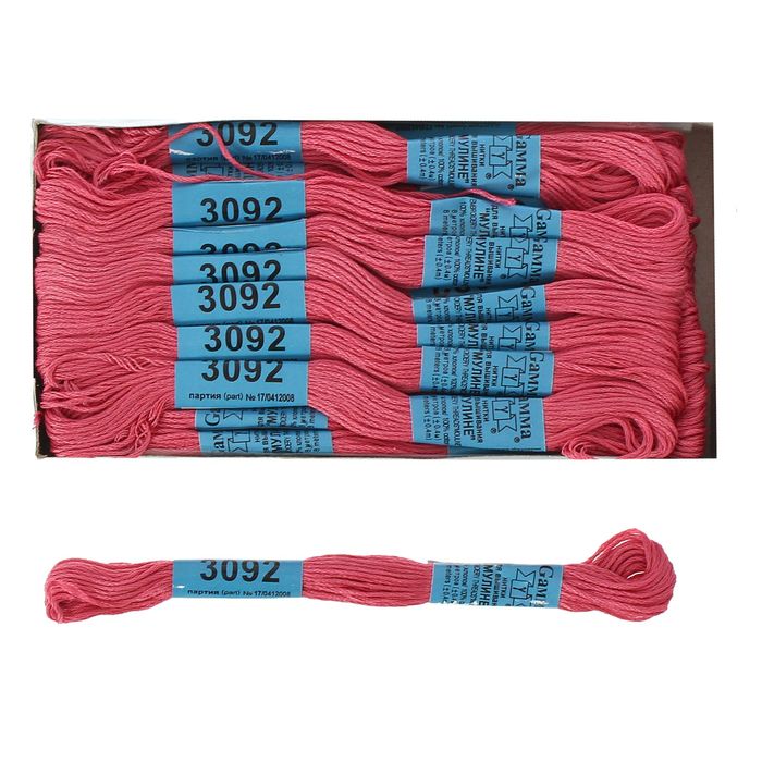 Мулине, №3092, 8±1м, цвет тёмно-розовый