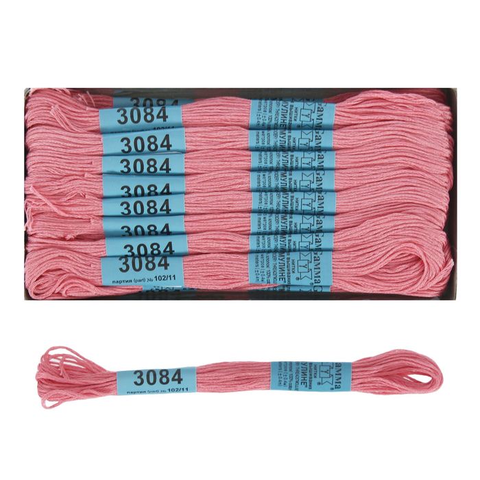 Мулине, №3084, 8±1м, цвет грязно розовый