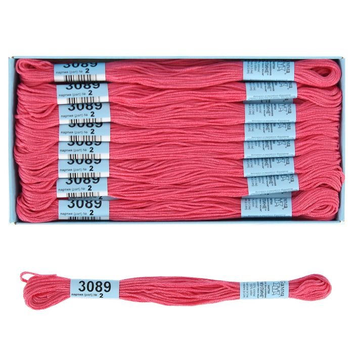 Мулине, №3089, 8±1м, цвет тёмно-розовый
