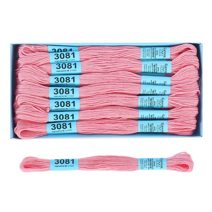 Мулине, №3081, 8±1м, цвет розовый
