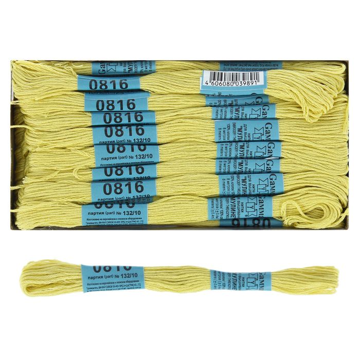 Мулине, №0816, 8±1м, цвет бледно-оливковый