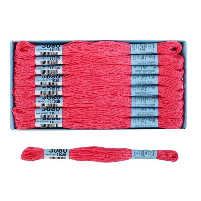Мулине, №3080, 8±1м, цвет ярко-розовый