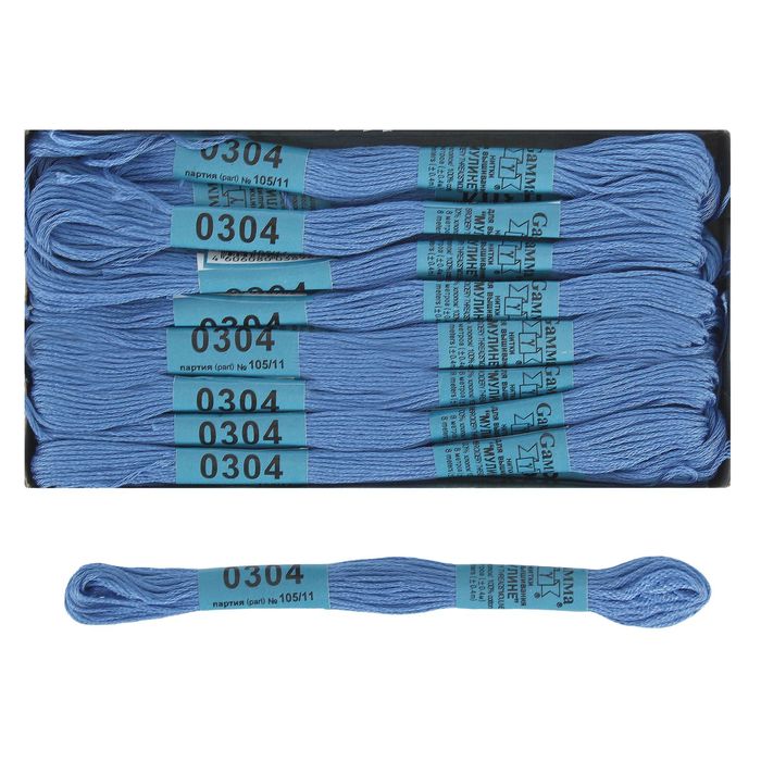 Мулине, №0304, 8±1м, цвет светло-синий