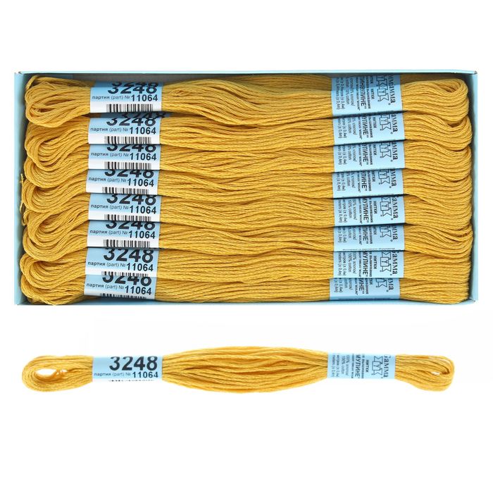 Мулине, №3248, 8±1м, цвет светло-горчичный
