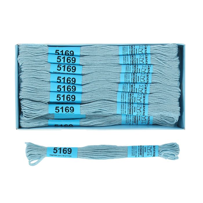 Мулине, №5169, 8±1м, цвет серо-голубой