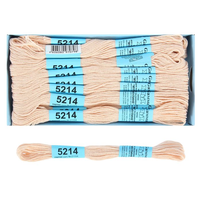 Мулине, №5214, 8±1м, цвет светло-бежевый