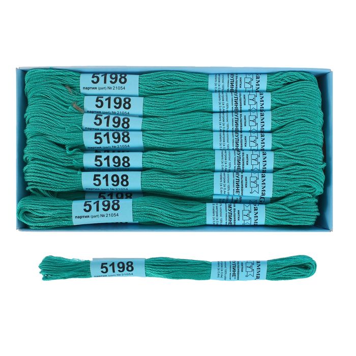 Мулине, №5198, 8±1м, цвет тёмно-бирюзовый
