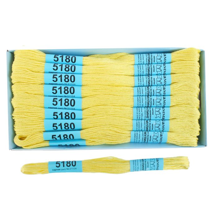 Мулине, №5180, 8±1м, цвет лимонный