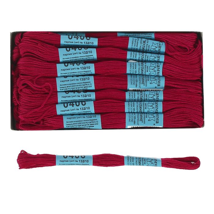 Мулине, №0406, 8±1м, цвет вишневый