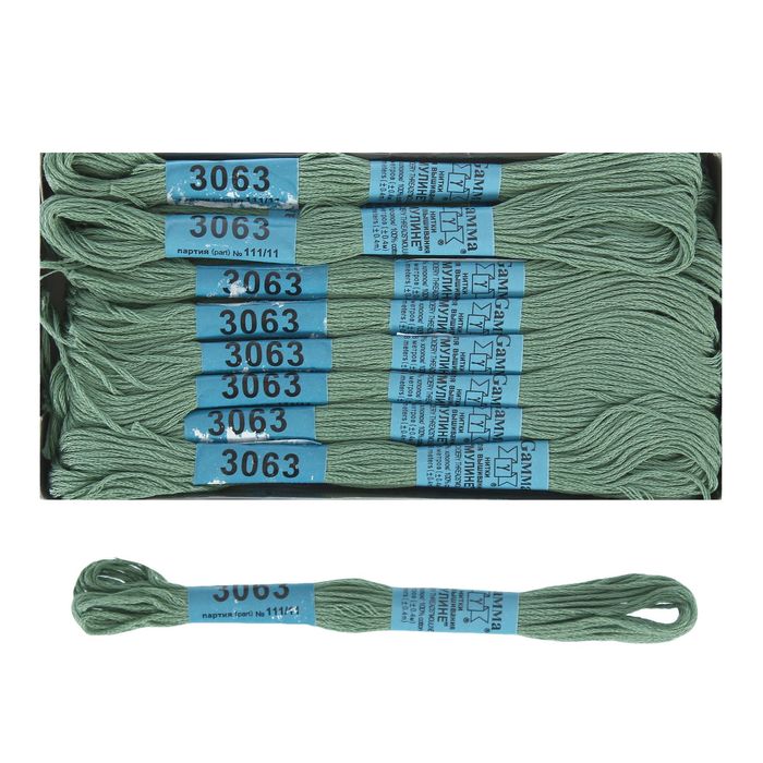 Мулине, №3063, 8±1м, цвет светло-изумрудный