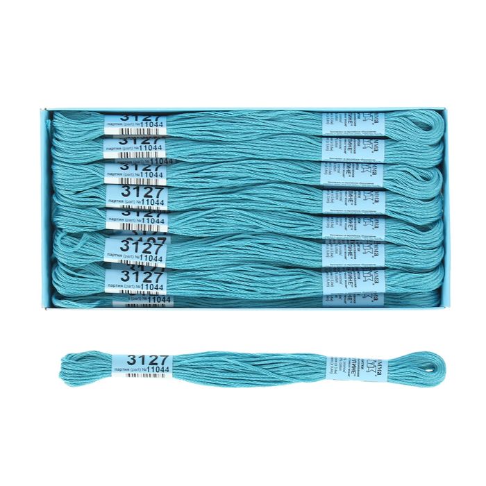 Мулине, №3127, 8±1м, цвет бледно-морская волна