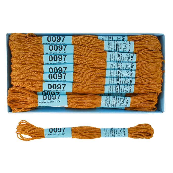Мулине, №0097, 8±1м, цвет золотисто коричневый