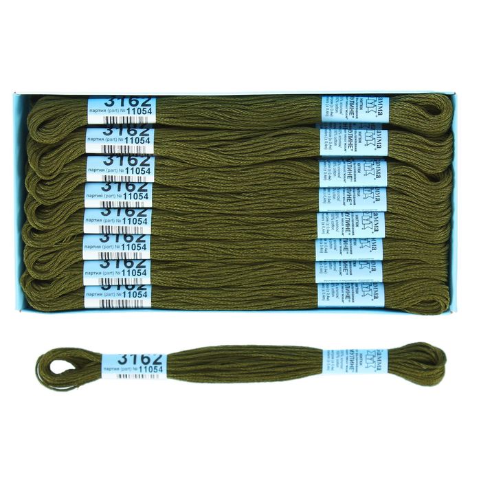 Мулине, №3162, 8±1м, цвет хаки