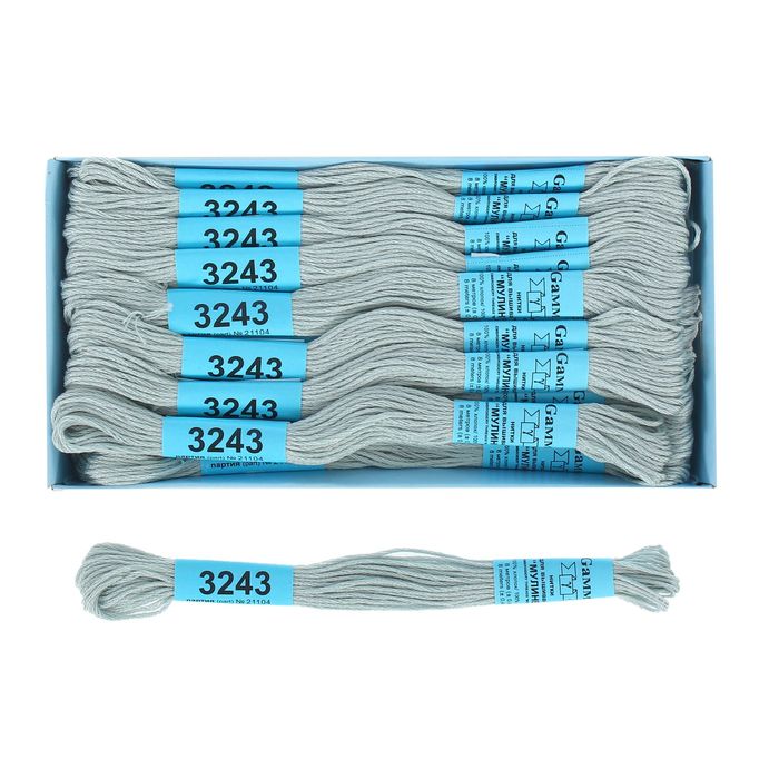 Мулине, №3243, 8±1м, цвет бледно-голубой