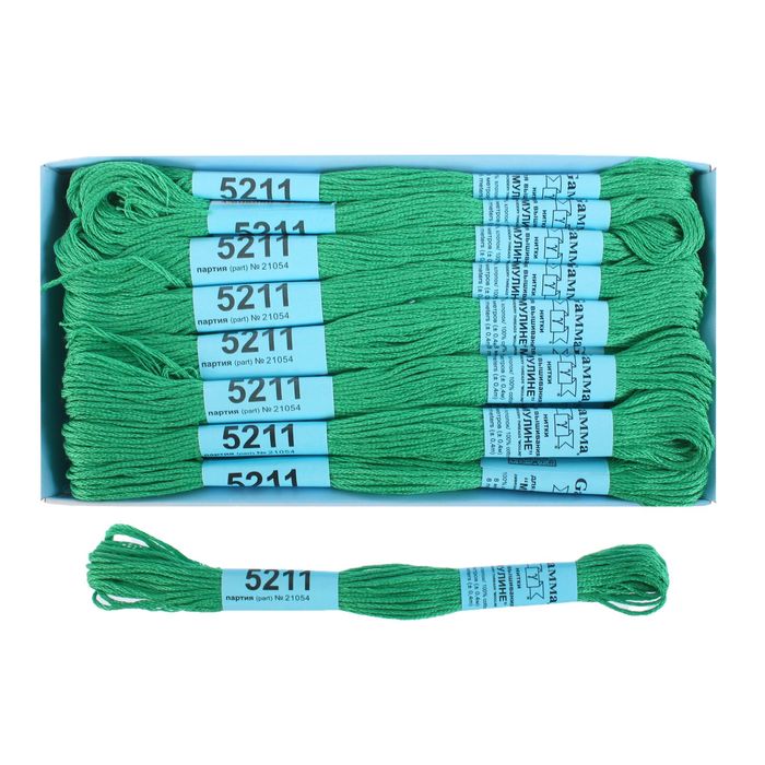 Мулине, №5211, 8±1м, цвет зелёный