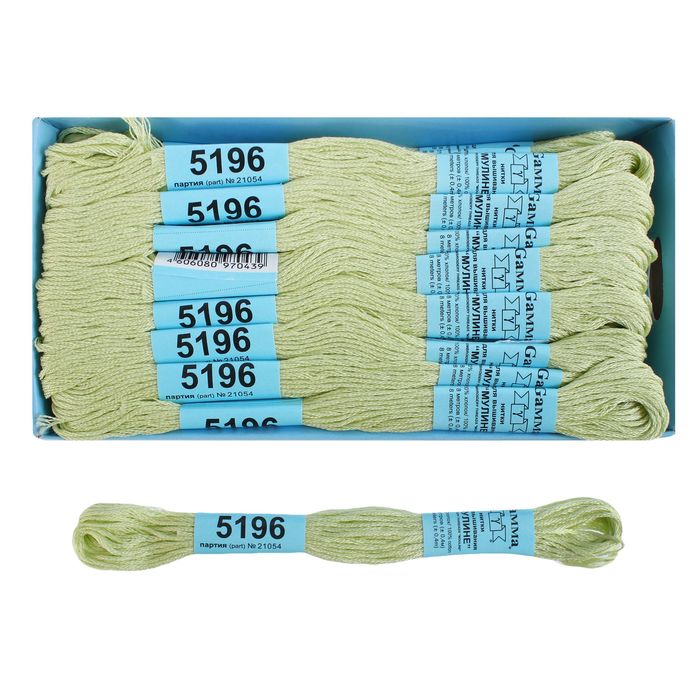 Мулине, №5196, 8±1м, цвет светло-салатовый