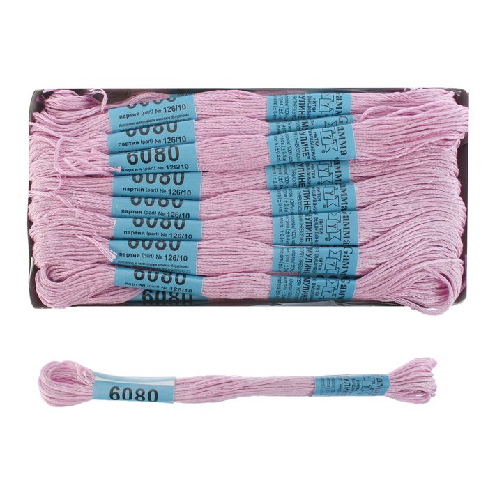 Мулине, №6080, 8±1м, цвет светло-сиреневый