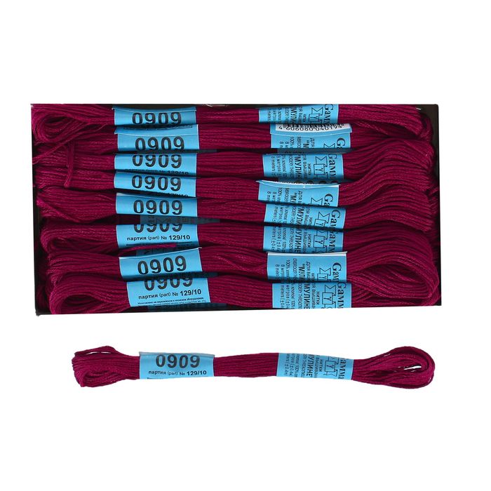 Мулине, №0909, 8±1м, цвет тёмно-бордовый