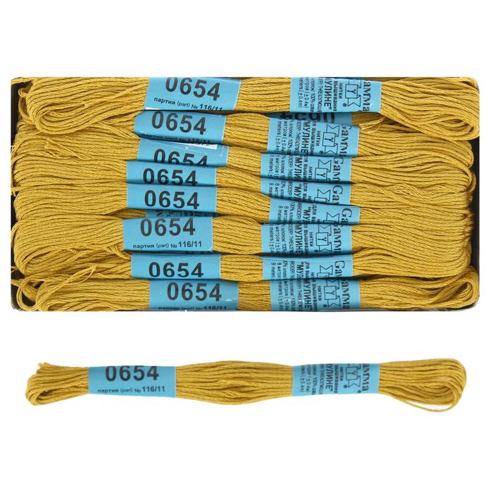 Мулине, №0654, 8±1м, цвет горчичный