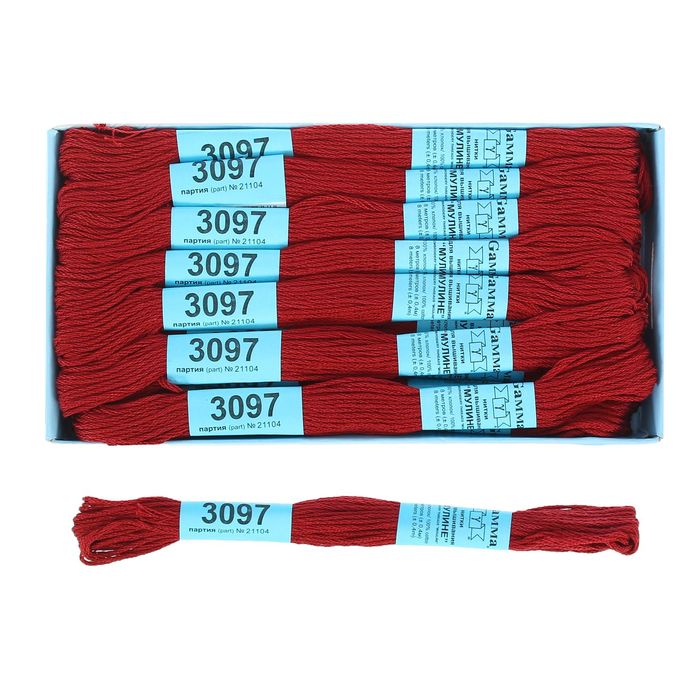Мулине, №3097, 8±1м, цвет грязно бордовый
