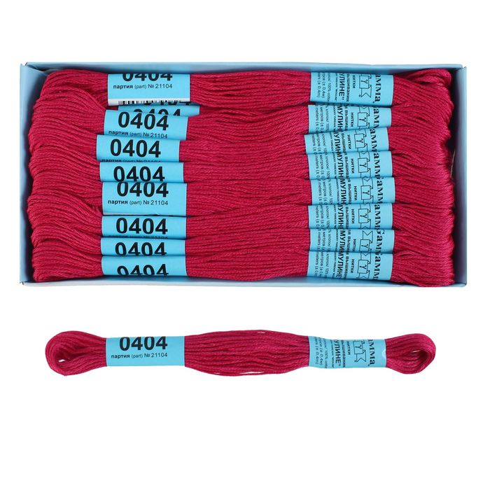 Мулине, №0404, 8±1м, цвет малиновый