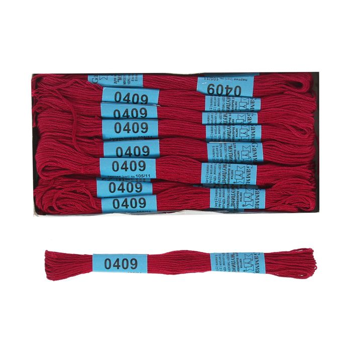 Мулине, №0409, 8±1м, цвет бордовый