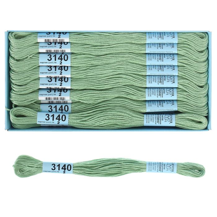 Мулине, №3140, 8±1м, цвет бледно-зелёный