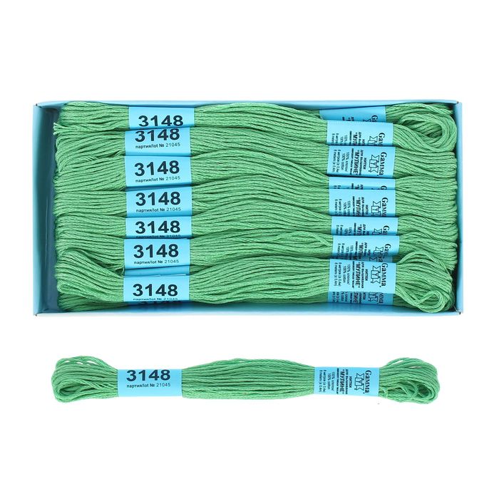 Мулине, №3148, 8±1м, цвет салатовый