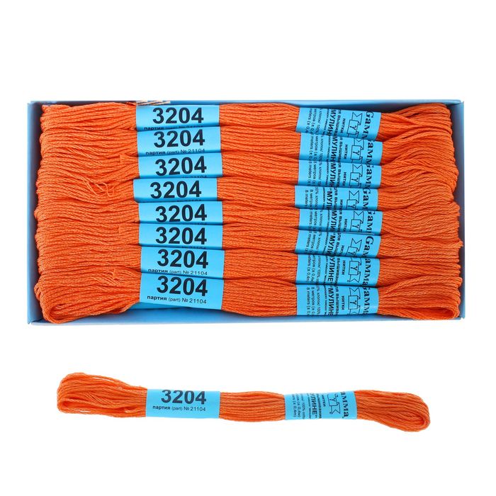 Мулине, №3204, 8±1м, цвет бледно-бледно-оранжевый