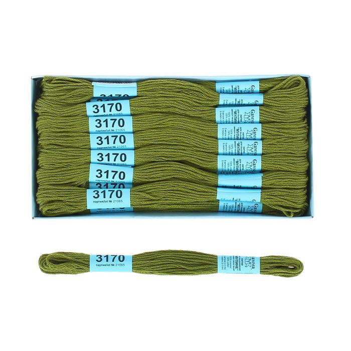 Мулине, №3170, 8±1м, цвет светлый хаки