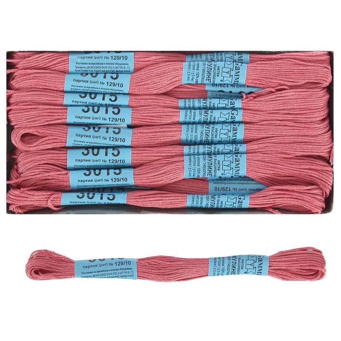 Мулине, №3015, 8±1м, цвет тёмно-грязно розовый