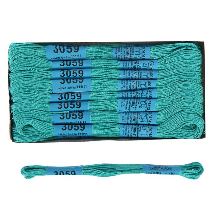 Мулине, №3059, 8±1м, цвет светлая морская волна