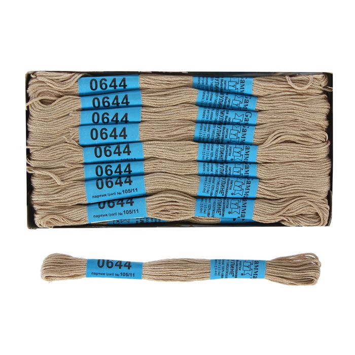 Мулине, №0644, 8±1м, цвет серо-бежевый