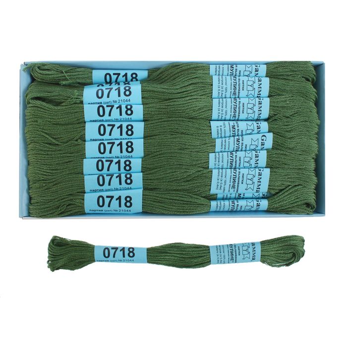 Мулине, №0718, 8±1м, цвет зелёный