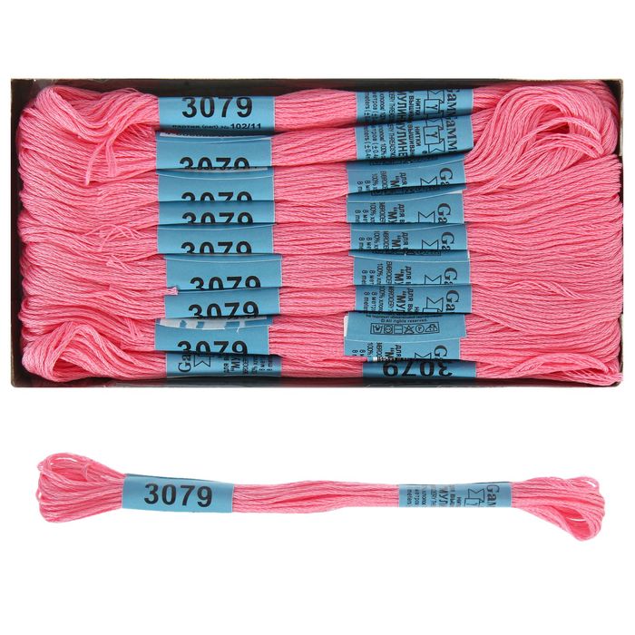 Мулине, №3079, 8±1м, цвет розовый