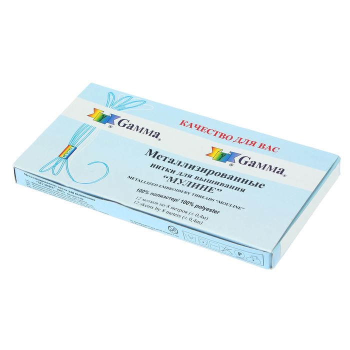 Нитки мулине, меланж, 8±1м, цвет светло-коричневый/бледно-жёлтый