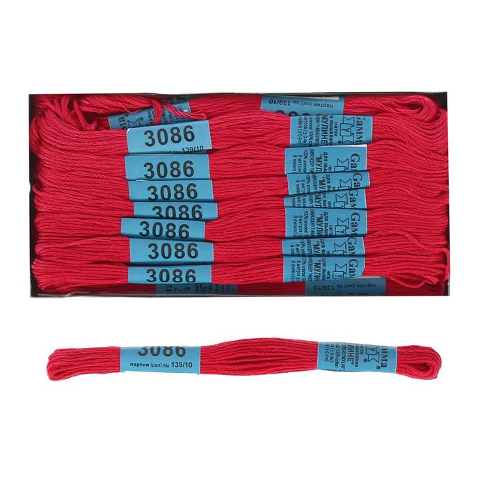 Мулине, №3086, 8±1м, цвет грязно малиновый