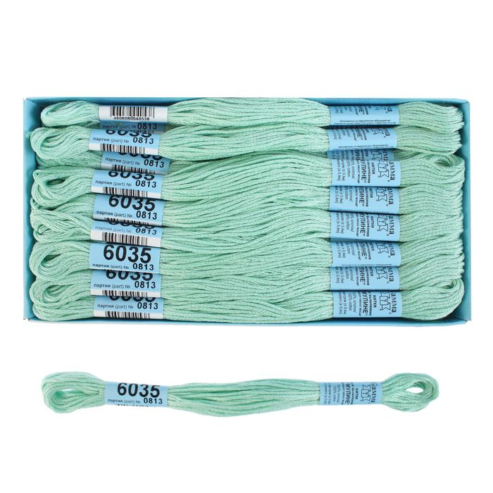 Мулине, №6035, 8±1м, цвет светло-бирюзовый