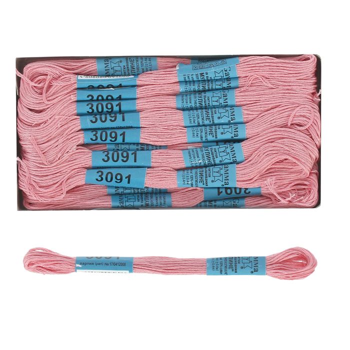 Мулине, №3091, 8±1м, цвет бледно-розовый