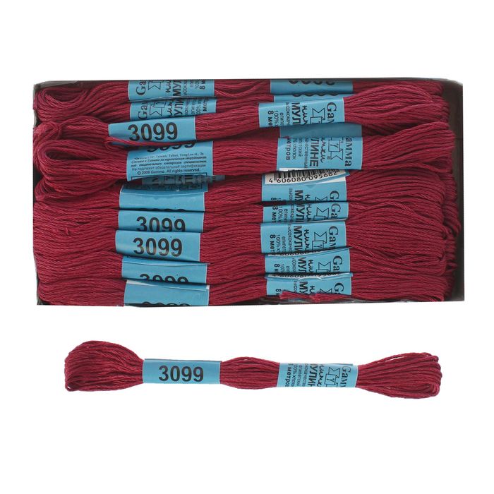Мулине, №3099, 8±1м, цвет грязно вишневый