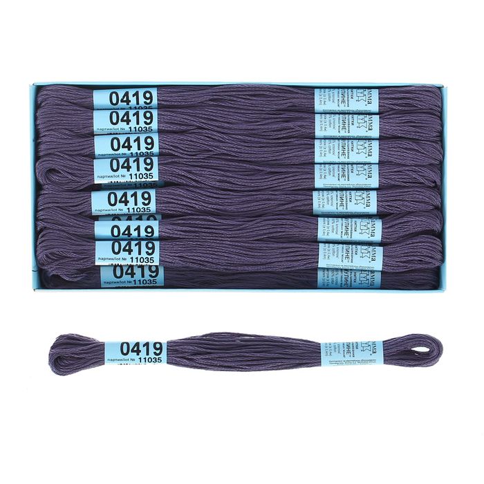 Мулине, №0419, 8±1м, цвет тёмно-серый