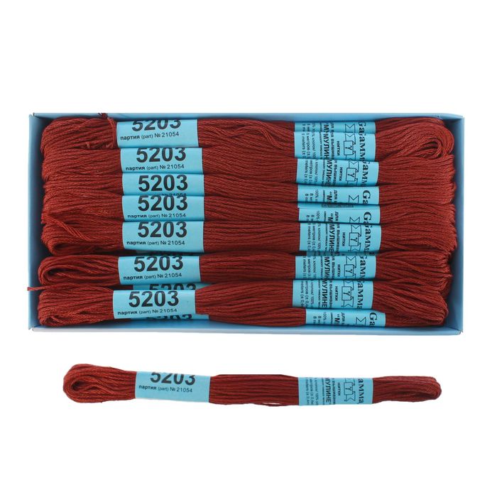 Мулине, №5203, 8±1м, цвет коричнево-красный