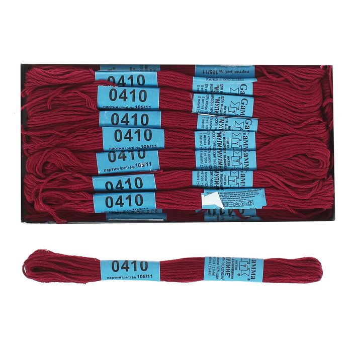 Мулине, №0410, 8±1м, цвет тёмно-бордовый
