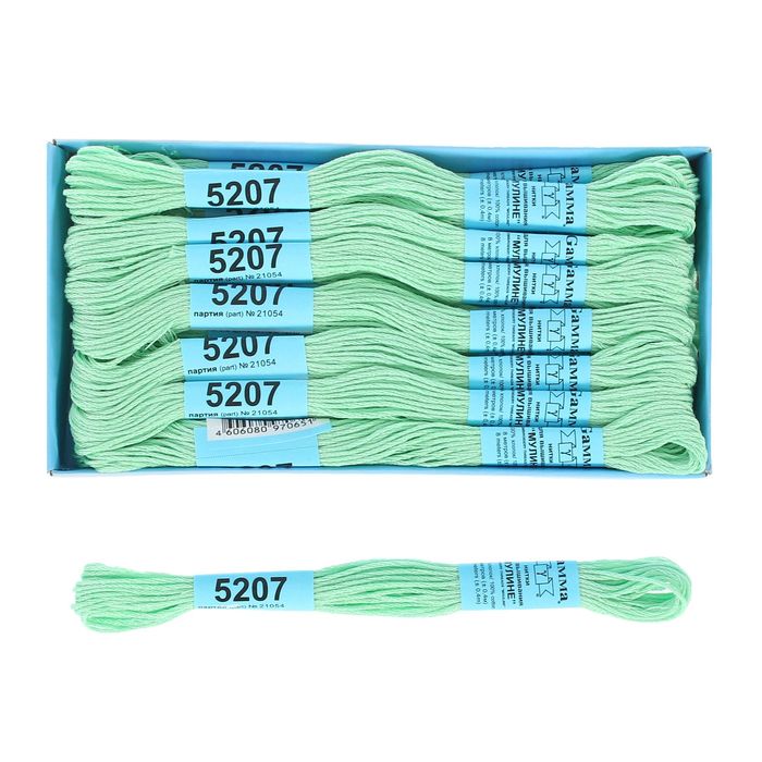 Мулине, №5207, 8±1м, цвет светло-мятный