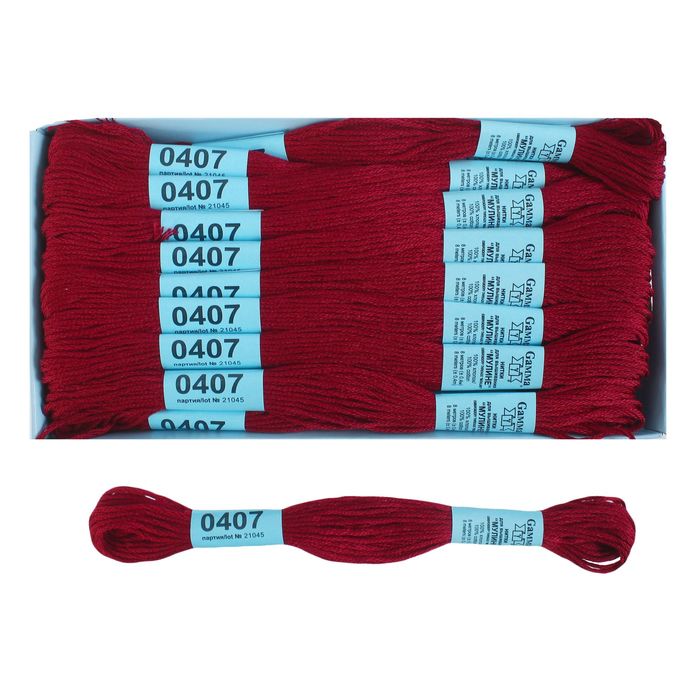 Мулине, №0407, 8±1м, цвет бордовый
