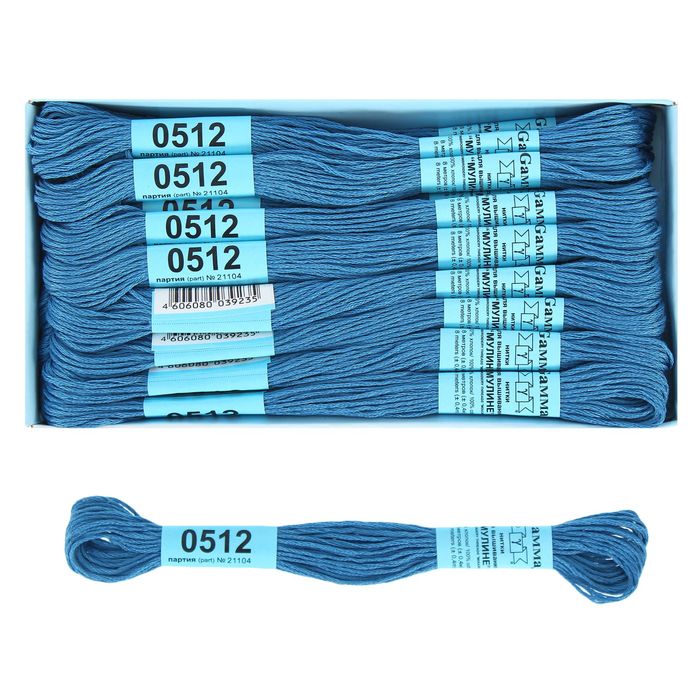 Мулине, №0512, 8±1м, цвет светло-синий