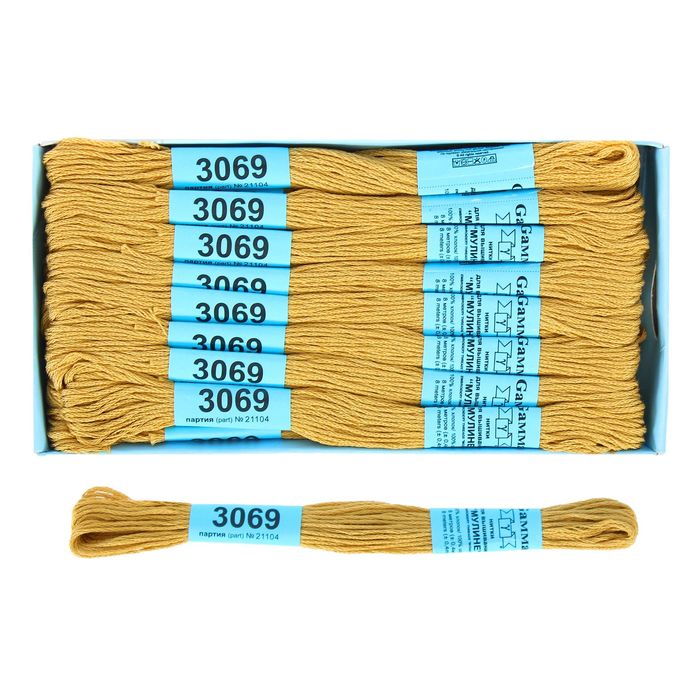 Мулине, №3069, 8±1м, цвет горчица